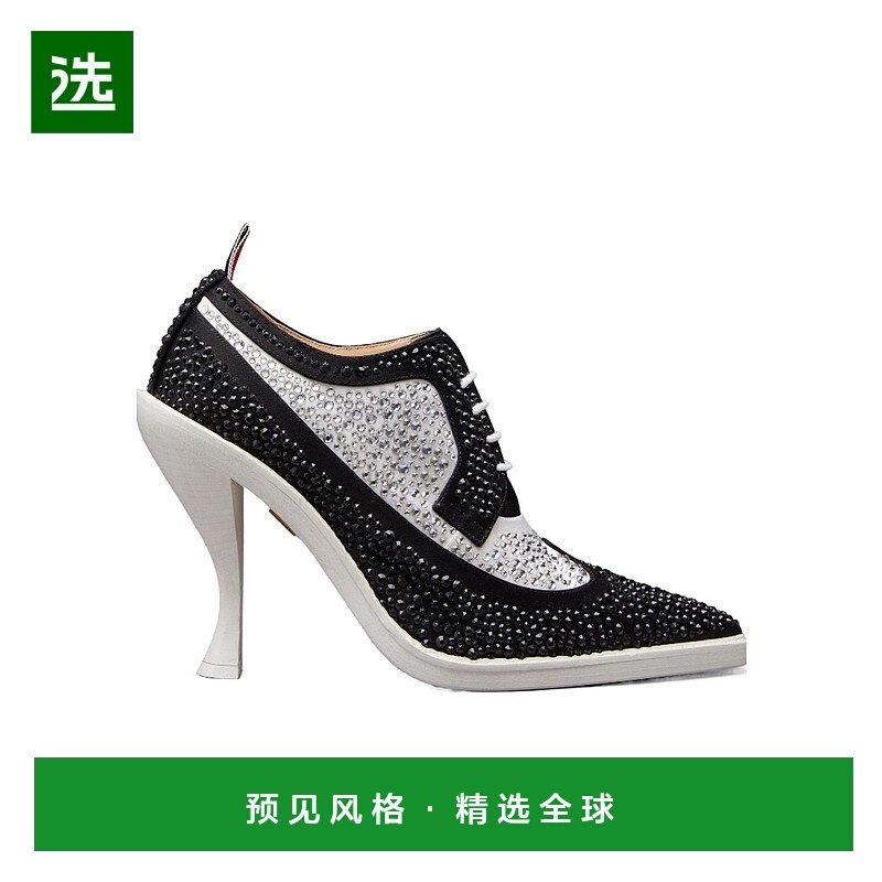香港直邮Thom Browne 晶饰尖头高跟鞋 FFH260AE0553