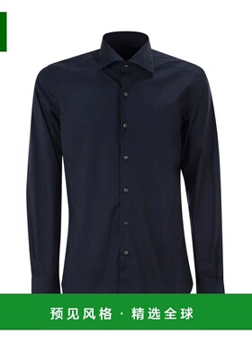 香港直邮FAY 男士衬衫 NCMA152259SORMU807 SS2026 深蓝色 Regula