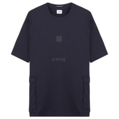 韩国直邮COMPANY Metropolis系列丝光平纹针织口袋T恤 男士时尚都