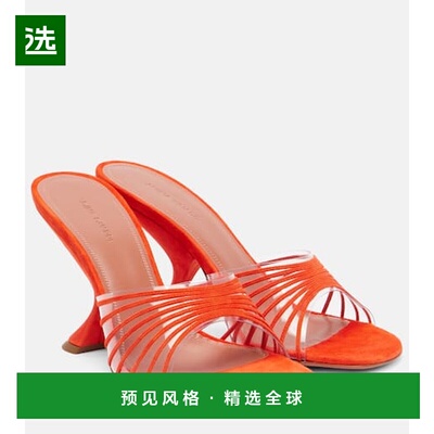 1h可退 香港直邮Amina Muaddi 女士 Mookie 90 凉拖 orange橙色