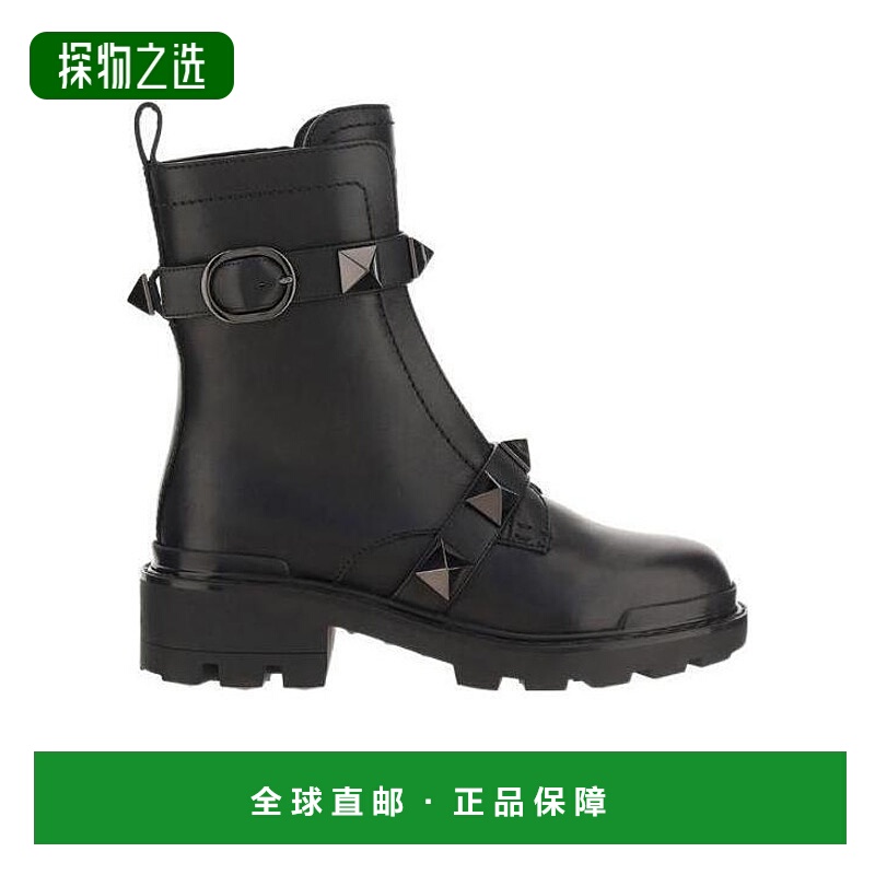 【99新未使用】香港直邮Valentino 罗马铆钉战斗靴 WW0S0CJ3FYP