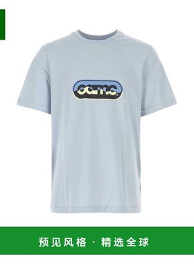 1h可退 香港直邮Oamc 男士 浅蓝色棉质宽松款T恤 23E28OAJ08COT00