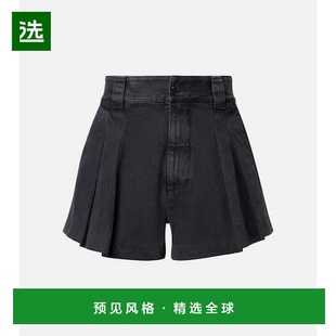 1h可退 香港直邮Frame Denim 女士 立体牛仔短裤 black黑色 舒适