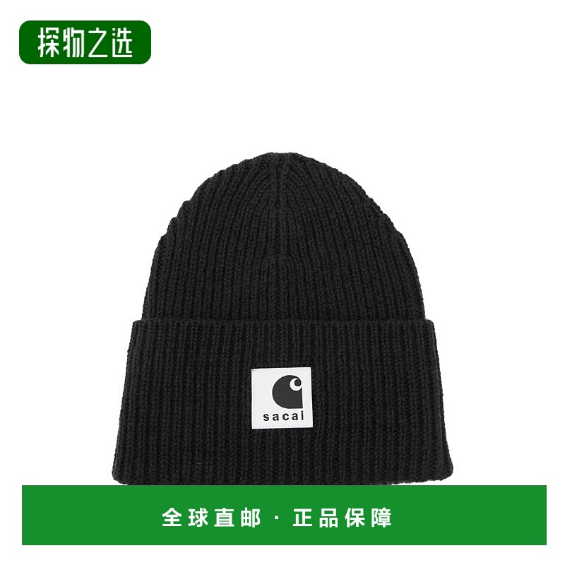 香港直邮Sacai 男士 SACAI X CARHARTT WIP 黑色帽子 2500997S001