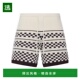 香港直邮AMIRI AW2025 男士 1h可退 短裤 AMBMSO1057271 白色 格纹