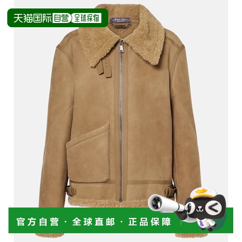1h可退 香港直邮Ralph Lauren 拉尔夫劳伦 女士 Watson 毛羊皮夹