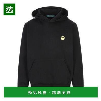 香港直邮BARROW 男士卫衣 F5BWUAHS058110  AW2025黑色长袖帽衫