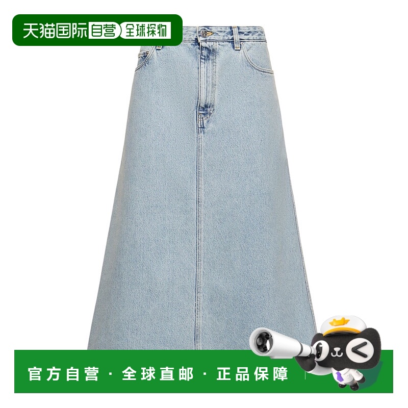 香港直邮Toteme 牛仔迷笛半身裙 80I-YNP049