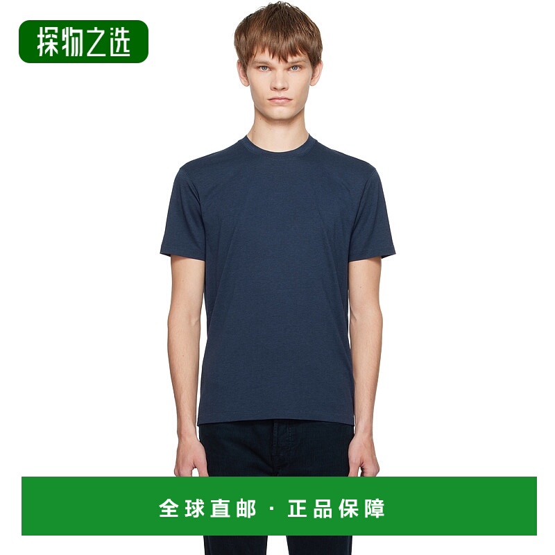 香港直邮Tom Ford 汤姆·福特 男士 海军蓝 Lyocell Cotton Crewn