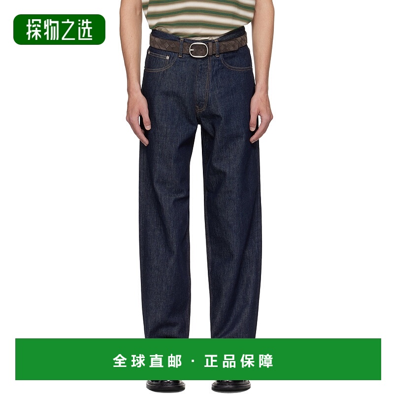 香港直邮AURALEE 男士 蓝色 Hard Twist Denim Wide 牛仔裤 A00P0