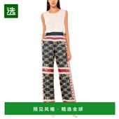 blue蓝色 1h可退 舒适 女士 休闲长裤 香港直邮Alberta Ferretti