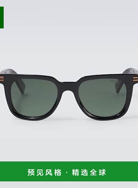 1h可退 香港直邮Zegna 杰尼亚 男士 方框太阳眼镜 black黑色 舒适