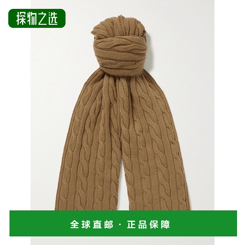 香港直邮Loro Piana 诺悠翩雅 男士 粗线针织婴儿羊绒围巾 FAM025
