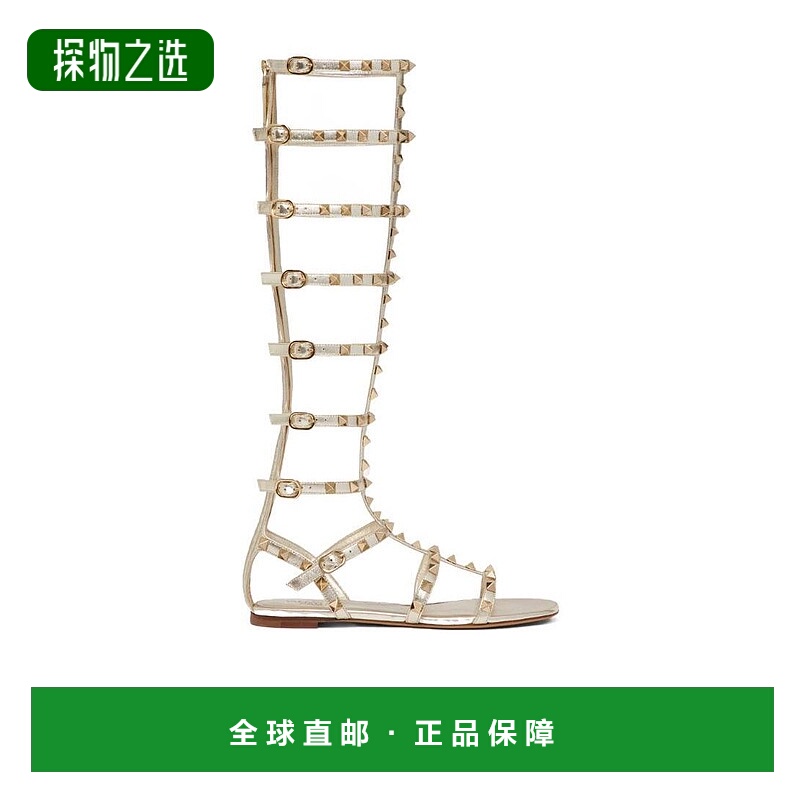 香港直邮Valentino 铆钉平底凉鞋 1W2S0FG4NPL华伦天奴