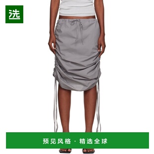 1h可退 香港直邮Baserange 女士 灰色 Pictorial Strap 半身裙 SS