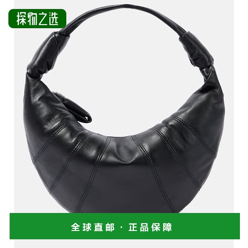 1h可退 香港直邮Lemaire 女士 Fortune 牛角包形迷你皮革肩包