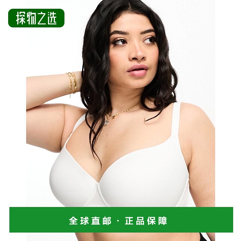 1h可退 香港直邮ASOS 女士 Curve moulded t-shirt 设计超细纤维(