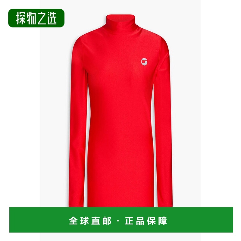 香港直邮Coperni 女士 印花缎面针织迷你连衣裙 COPJS60545RED