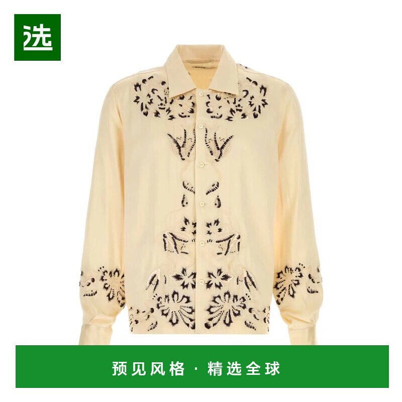 香港直邮BODE 男士衬衫 MRF25SH047ECRU AW2025 黄色 Cream satin