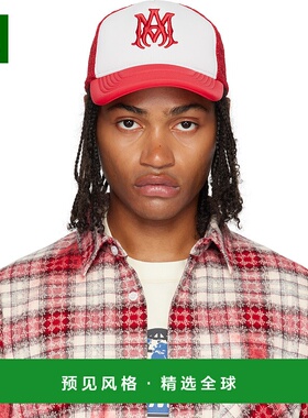 1h可退 香港直邮AMIRI 男士 红色 MA Two Tone 卡车司机帽 AMHATR