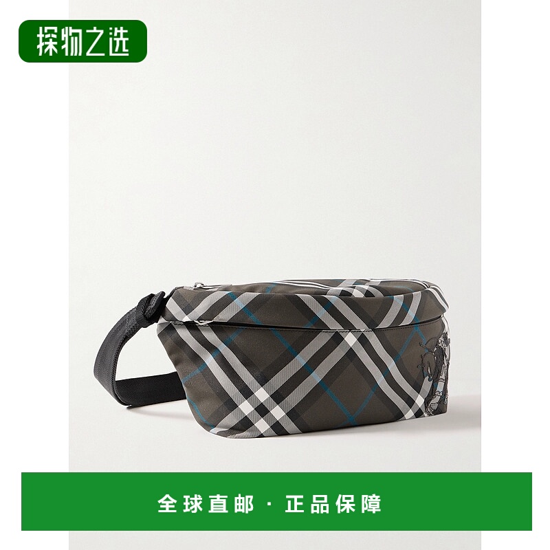 1h可退 香港直邮Burberry 巴宝莉 男士 格紋 EKD 圖案腰包 810227