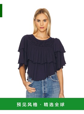 1h可退 香港直邮Free People 自由人 女士 Party 玫瑰T恤 OB22575