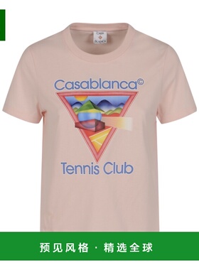 香港直邮CASABLANCA 女士T恤 WPF25JTS02002 AW2025 粉红色短袖
