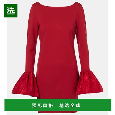 1h可退 香港直邮Staud 女士 Hawthorne 荷叶边迷你连衣裙