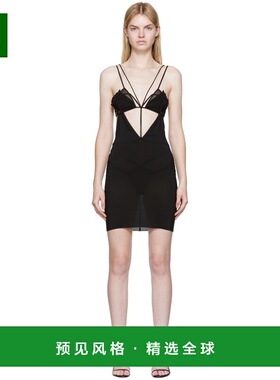 1h可退 香港直邮Nensi Dojaka 女士 黑色粘纤连衣裙 NDSS22DR042