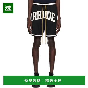1h可退 香港直邮Rhude 男士 黑色 Collegiate Basketball 短裤 RH