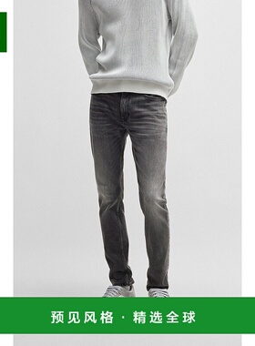 欧洲直邮HUGO BOSS雨果HUGO RED灰色弹力修身牛仔裤