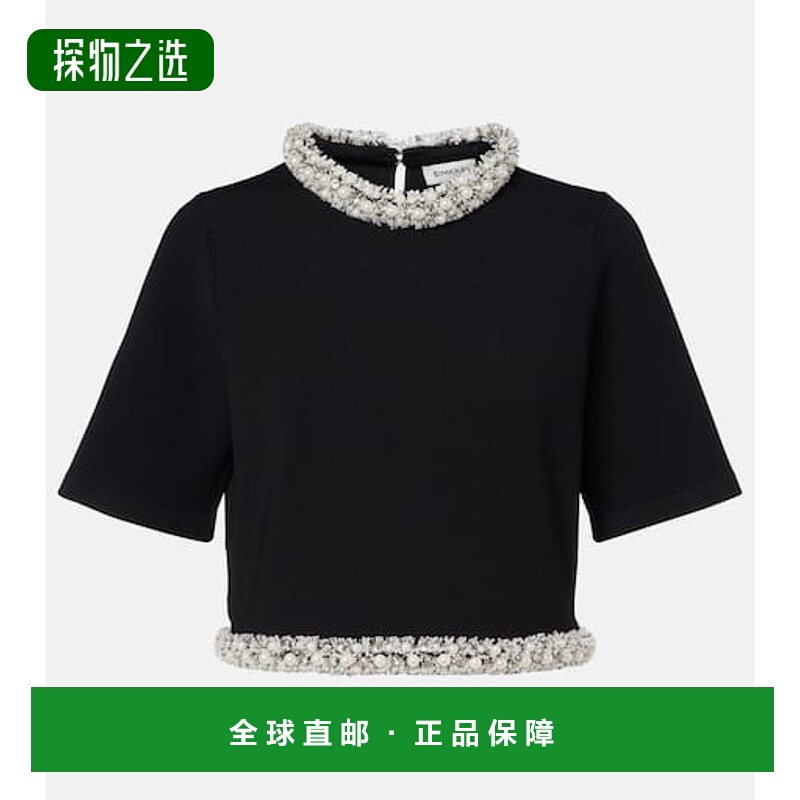 香港直邮Simkhai 女士 Ozelle 精饰针织短款上衣