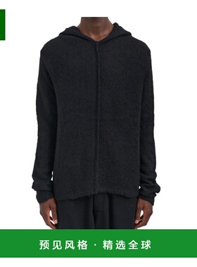 香港直邮Thom Krom 男士卫衣 MMK126NERO AW2025 黑色 连帽针织衫