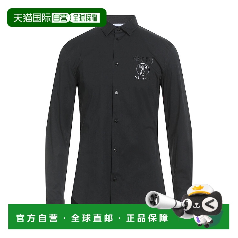 1h可退 香港直邮Moschino 莫斯奇诺 男士 衬衫 black黑色 舒适时