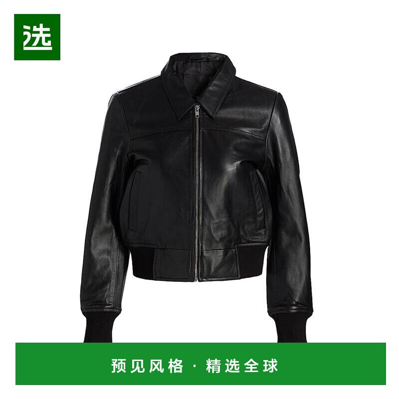 【美国直邮】r13 女士 皮质外套长袖夹克
