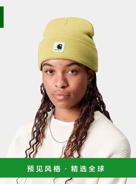 欧洲直邮Carhartt Wip 女士黄色腈纶帽子针织帽