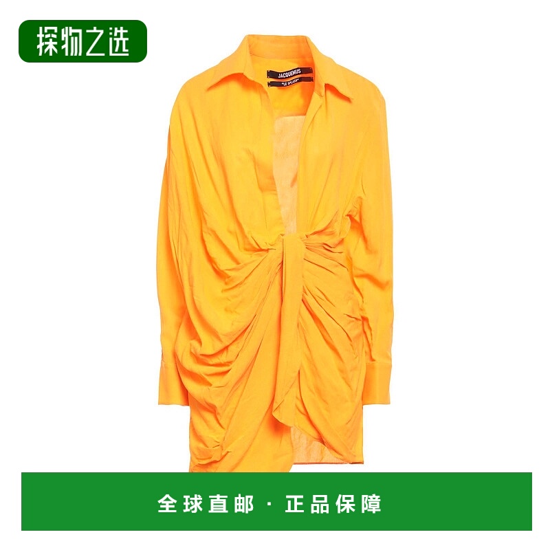 香港直邮Jacquemus 女士 衬衫式连衣裙 orange橙色 舒适时尚