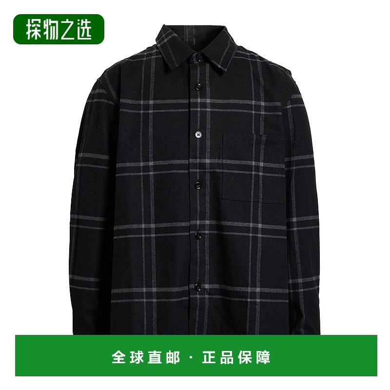 香港直邮THEORY 希尔瑞 男士 格纹衬衫 black黑色 舒适时尚