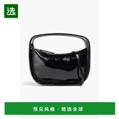香港直邮Staud 女士 Venice 1h可退 褶皱漆皮手提包 4949969BLK