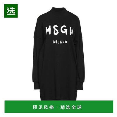 1h可退 香港直邮Msgm 女士 短款连衣裙 black黑色 舒适时尚