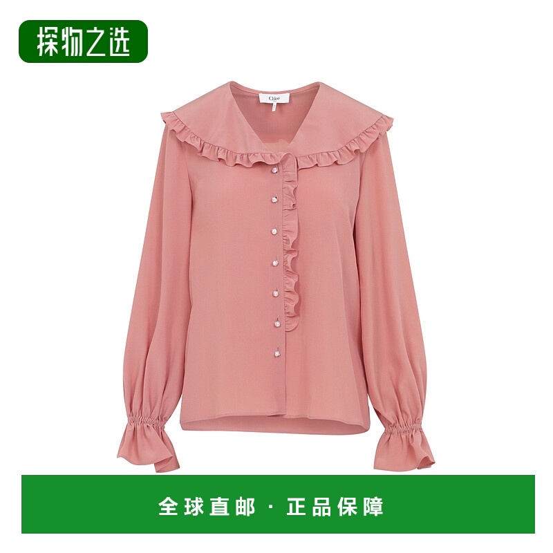 香港直邮Chloe 蔻依 女士 荷葉邊襯衫 CH25WHT78005
