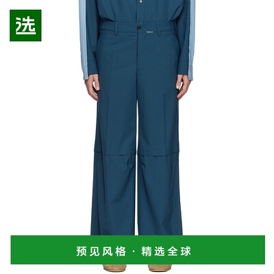 香港直邮Marni 玛尼 男士 蓝色 Mending 长裤 PUMU0271SUUTP771