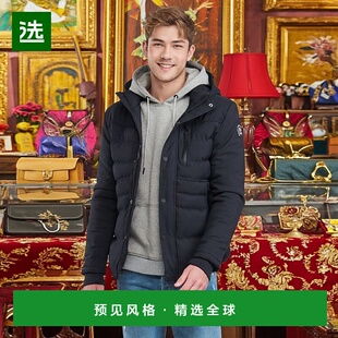 欧洲直邮Deeluxe  CHIRO 男装派克大衣连帽外套 P6600M-NAVY=01V-