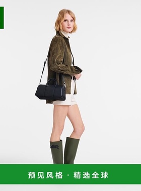 1h可退 欧洲直邮LONGCHAMP珑骧 Daylong系列中号女士黑色皮革手提