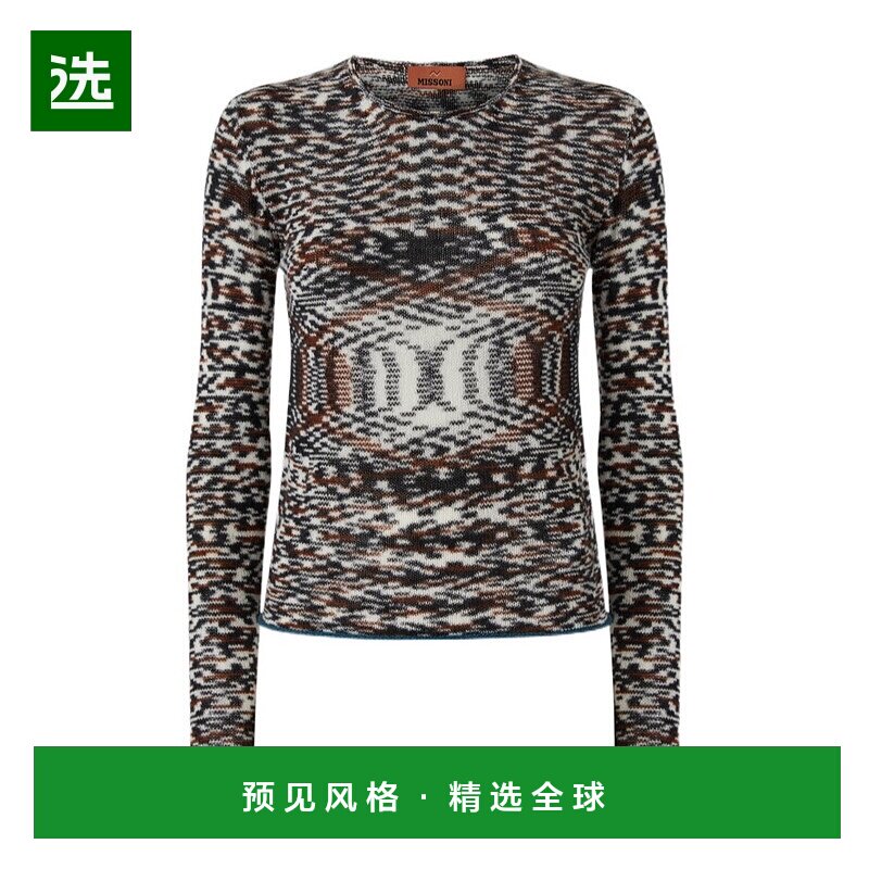 香港直邮Missoni 长袖圆领针织毛衣针织衫 DS25WN0LBK01C9