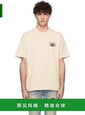 1h可退 香港直邮AMIRI 男士 米色 Pool Cue T 恤 AMJYTE1135