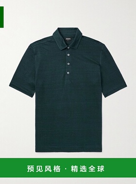 香港直邮zegna 杰尼亚 男士 Oasi 亚麻Polo衫 UF352A9F770