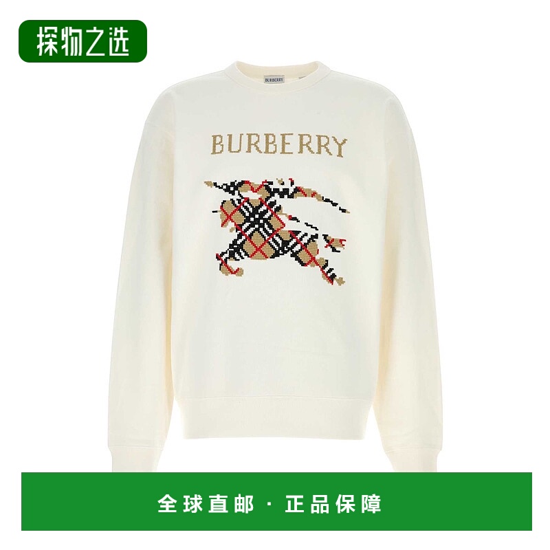 1h可退 香港直邮Burberry 巴宝莉 男士 標誌刺繡格紋衛衣 8110547