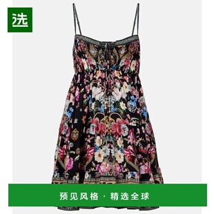 1h可退 香港直邮camilla and marc 女士 水晶装饰真丝迷你连衣裙