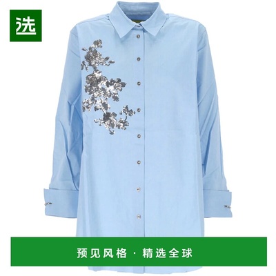 香港直邮MARQUES'ALMEIDA 女士衬衫 AW25TP0706SHTBLBLUE